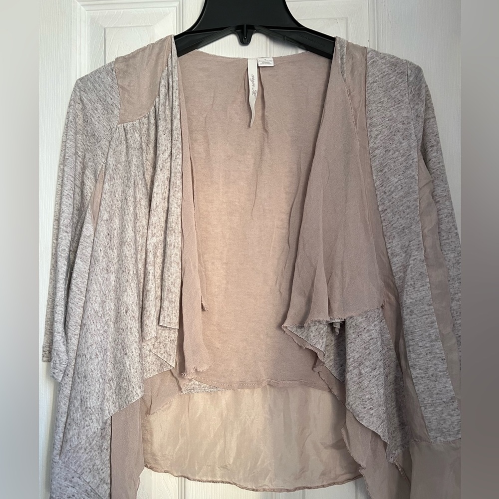 Aryn k silk and cotton shrug